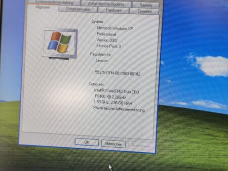Lenovo Thinkpad T400 Retro Windows XP 14" Gaming Notebook 320GB HDD 4GB – Bild 3