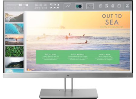 HP EliteDisplay E233 23 Zoll Computer Monitor-Schwarz, Silber - 1FH46AT