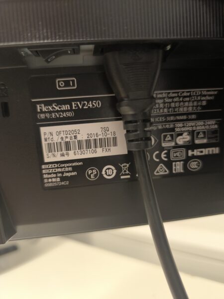 EIZO FlexScan EV2450 60cm 23.8" LED Monitor 1920x1080 Bildschirm HDMI Displayport – Bild 2