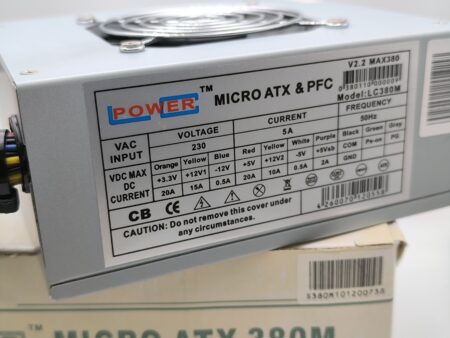 Micro-ATX Computer-Netzteil LC-Power LC380M, 380 Watt, 20/24-Pin, SATA – Bild 2