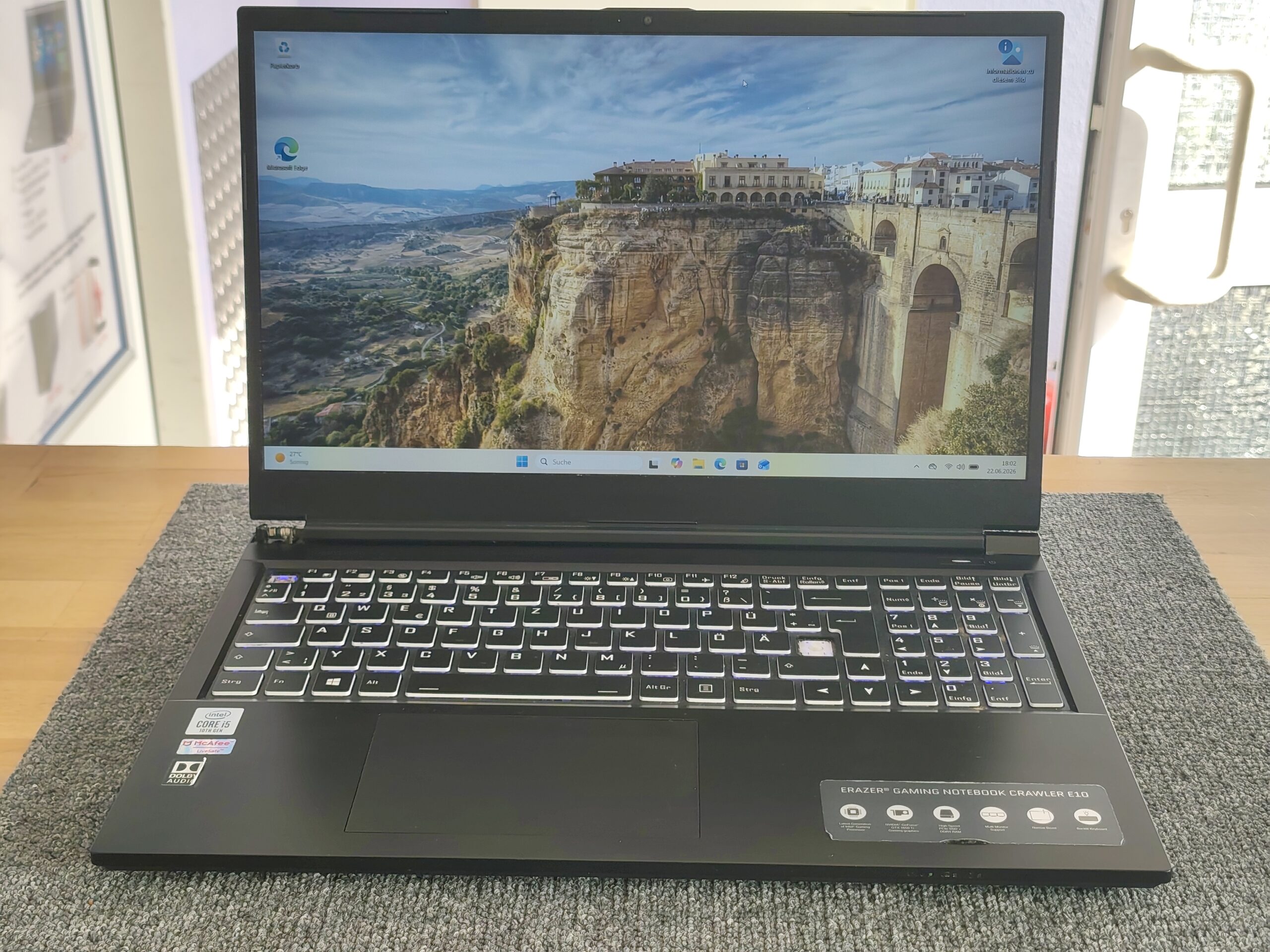 Medion Erazer Crawler E10 15,6″ Core i5-10300H 16GB 512SSD GTX1650