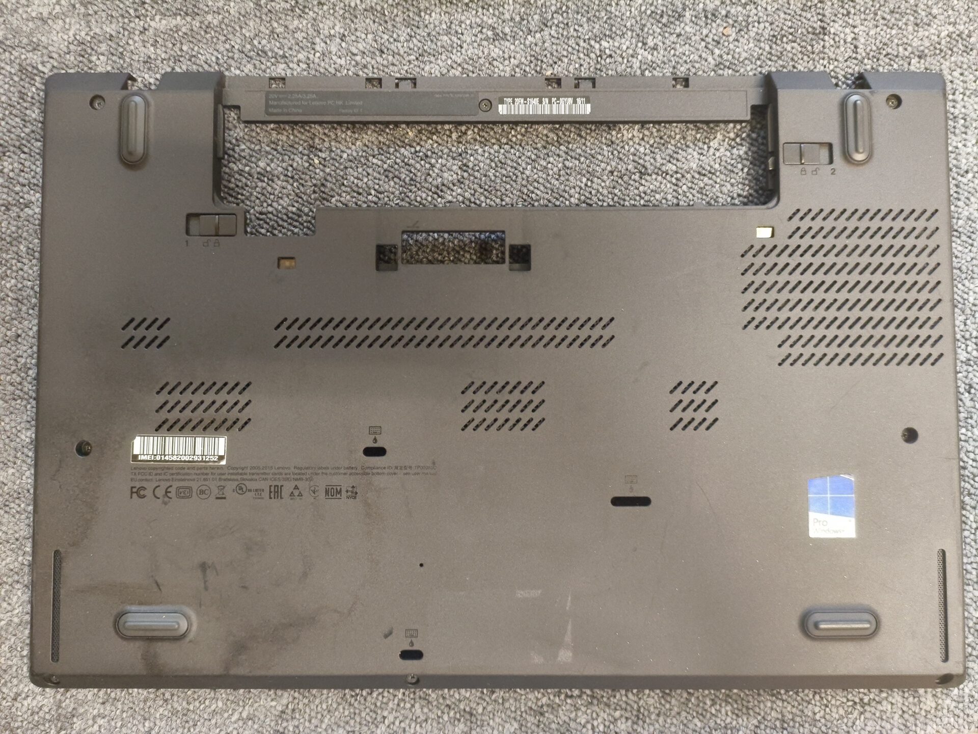 Lenovo ThinkPad T460 Bodenplatte / Backplate – original Ersatzteil, gebraucht