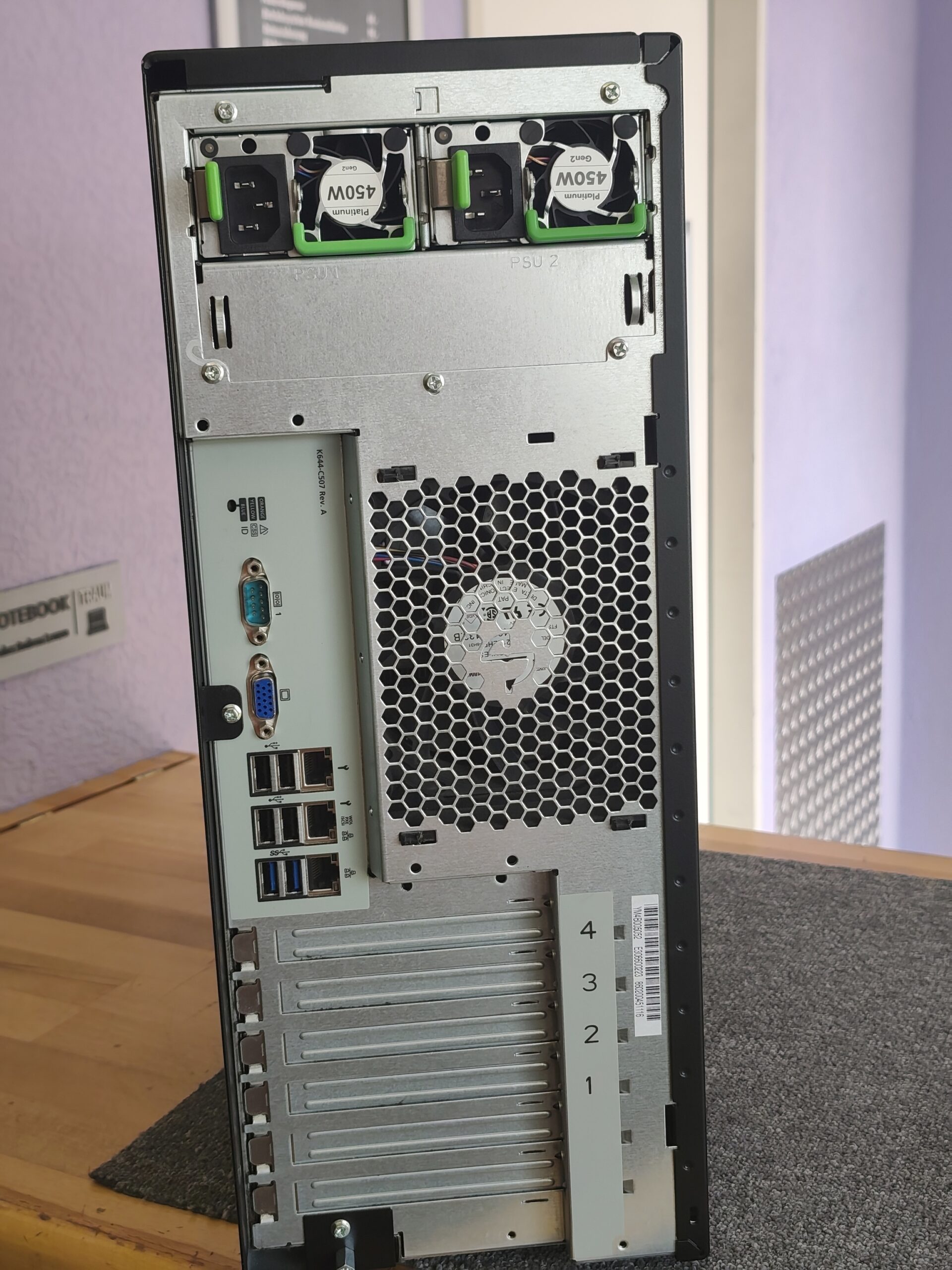 Fujitsu PRIMERGY TX1330 M2 Tower-Server | Intel Xeon E3-1220 v5 | 8GB DDR4 ECC | 2x PSU – Bild 2