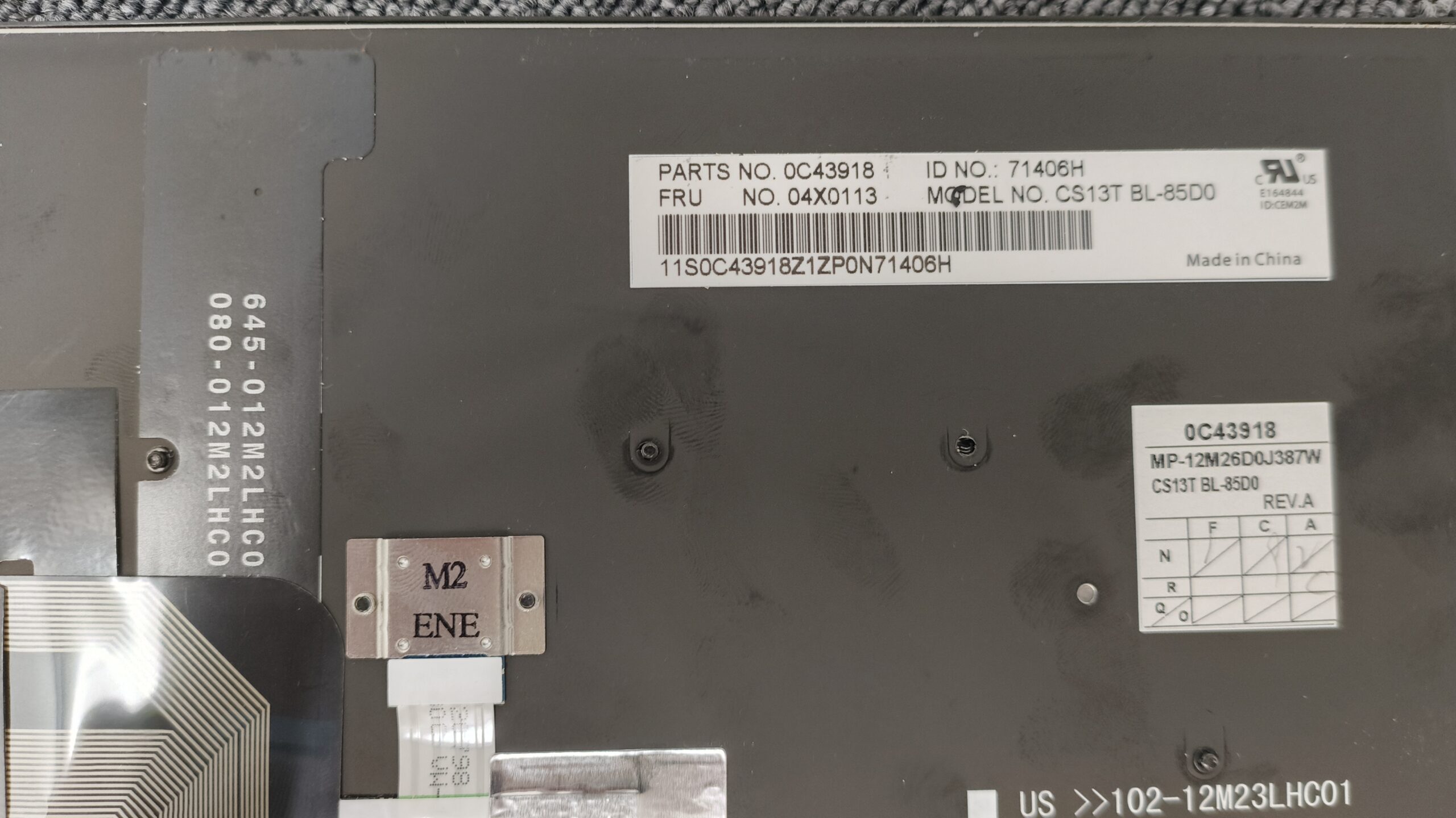 Lenovo ThinkPad T460 Tastatur deutsches Layout – original Ersatzteil, gebraucht – Bild 3