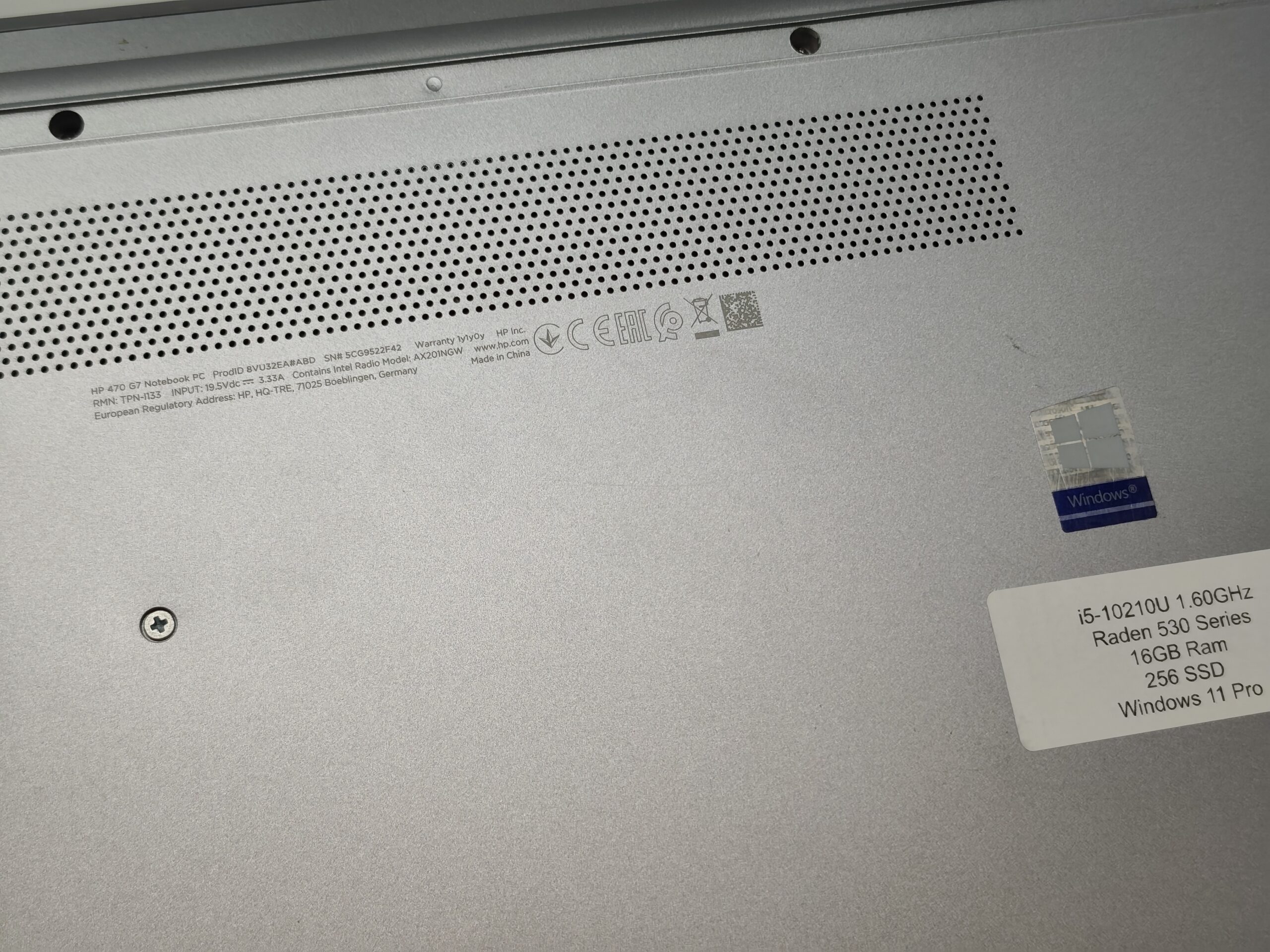 HP 470 G7 17,3" FHD Intel i5-10210U 16GB 256GB SSD Win11 – Bild 4